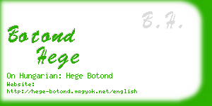 botond hege business card